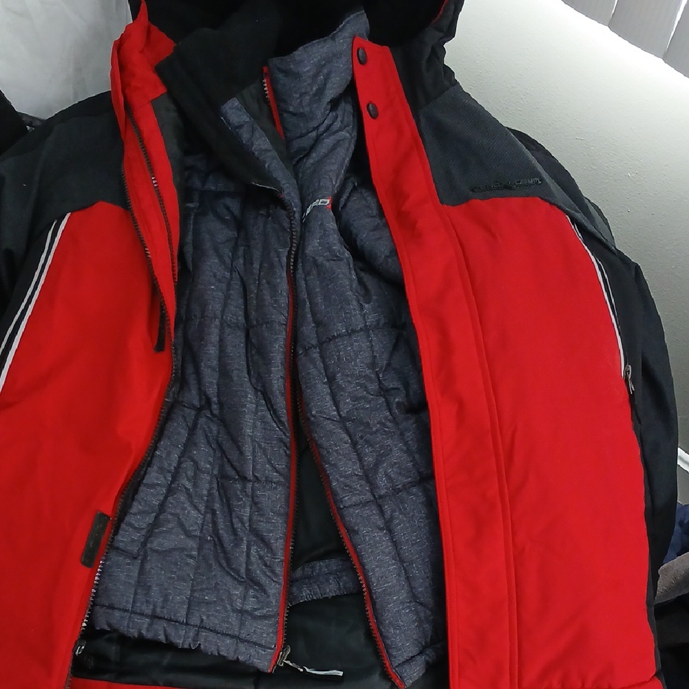 Men's Red and Black Jacket